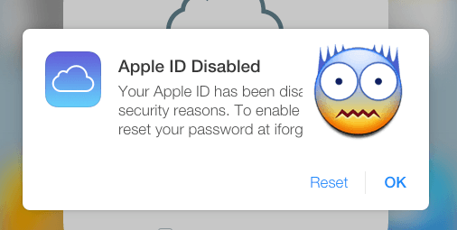 Your Apple ID Has Been Disabled