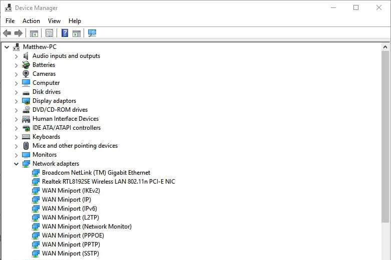 Reinstall Network Adapter Driver