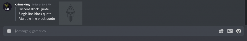 Discord multi line block quote