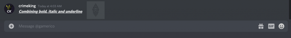 Discord message formatting