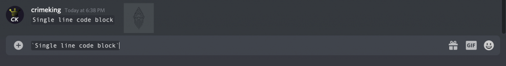 code block Discord