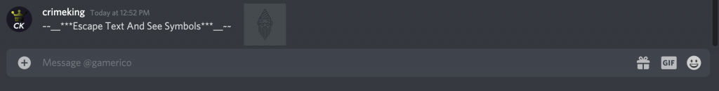 Discord slash text