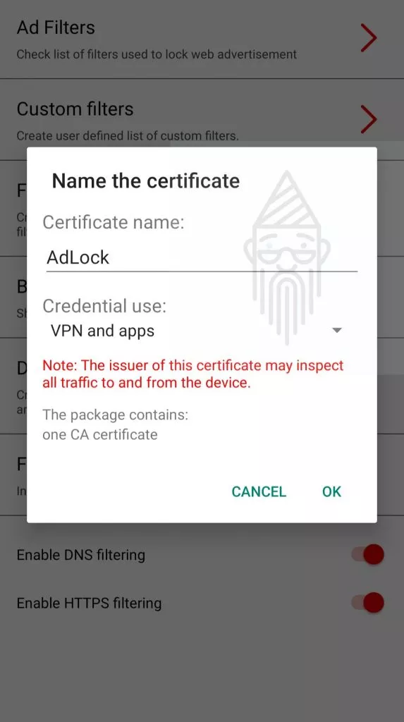 AdLock Name The Certificate