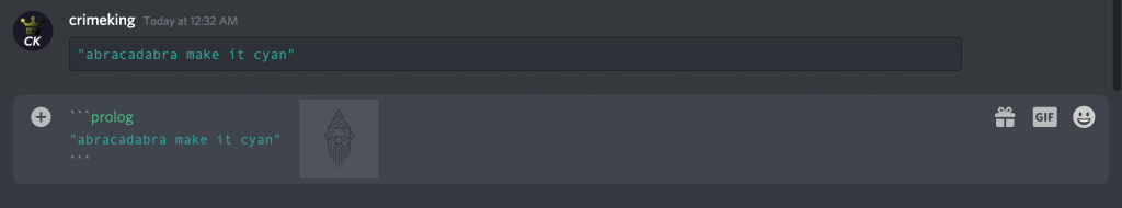 Discord syntax