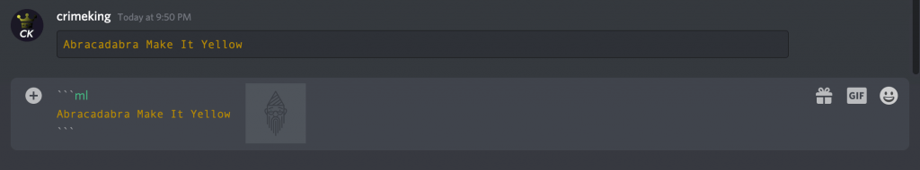 Discord text color