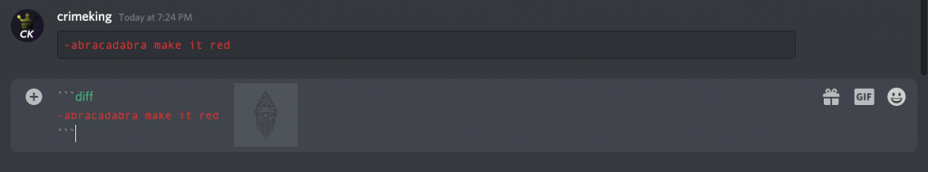Discord red text