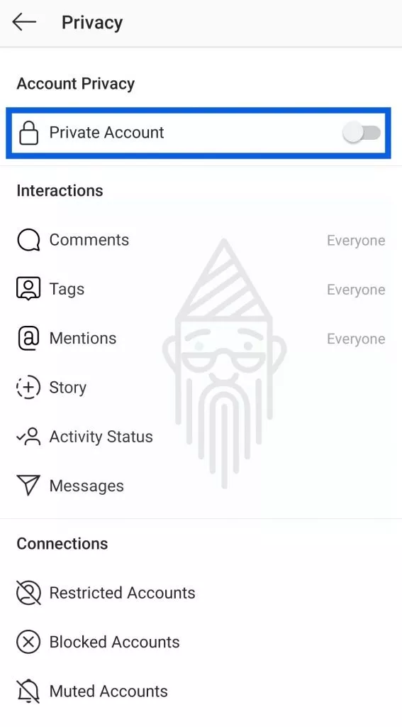 Make Instagram Private
