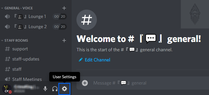 User Settings Discord