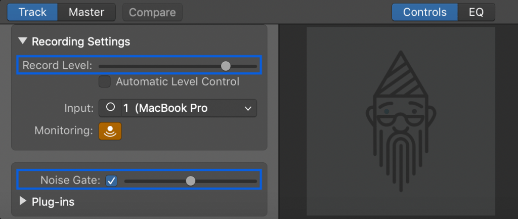 GarageBand Noise Gate