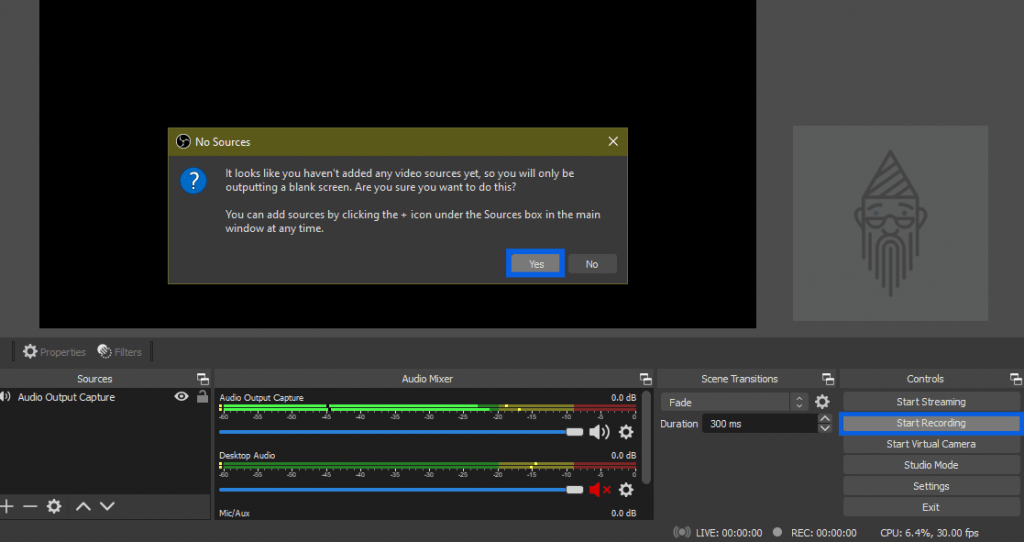 OBS Audio Record