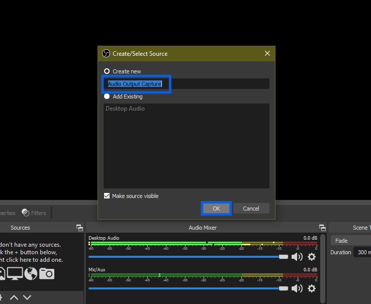 Record Audio OBS