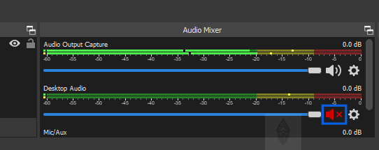 Mute Desktop Audio OBS