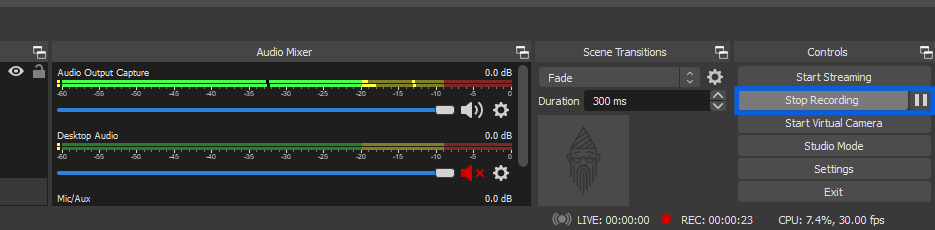 OBS Stop Recording